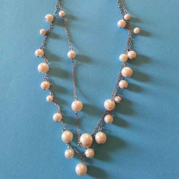 NWT Always Classic Two Strand Faux Pearl Necklace - Picture 2 of 8